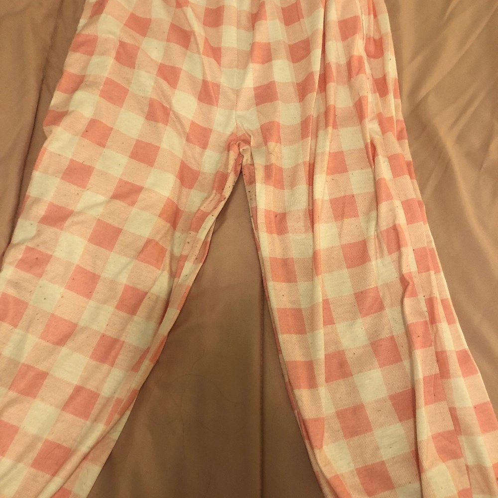 Pink plaid pj’s